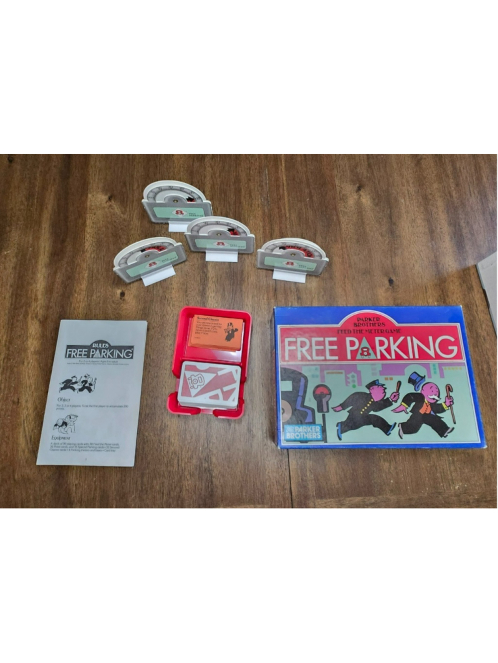 Parker Brothers FREE PARKING Feed the Meter Card Game ~ Vintage 1988 Complete